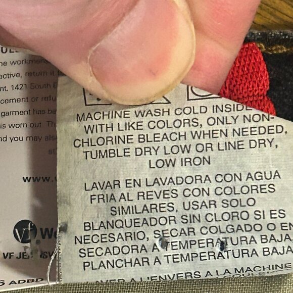 Wrangler Jeans Boys Loose Fit Dark Wash Adjustable Waistband Pants Size 10 - Picture 10 of 13